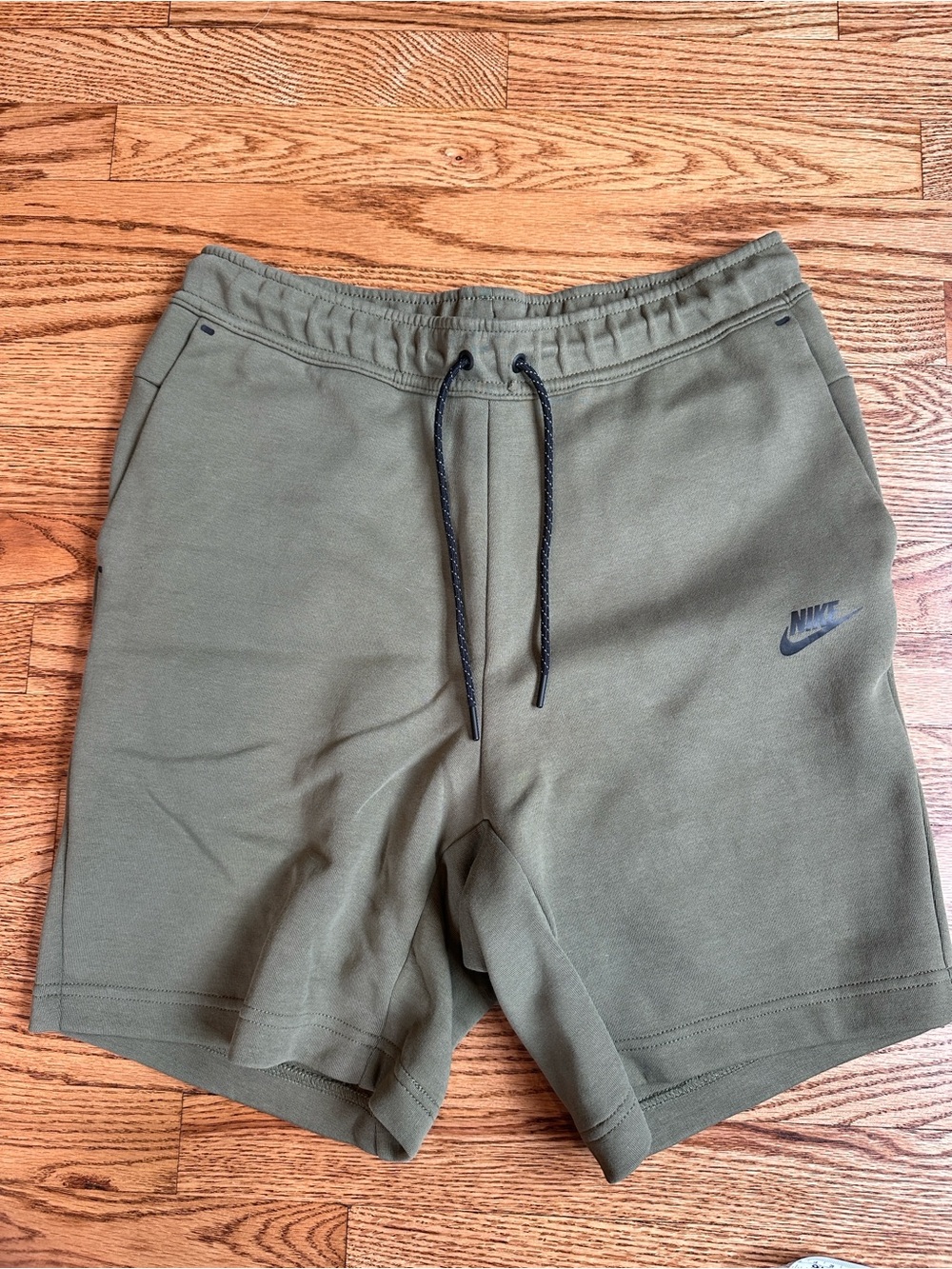 Nike Men's Olive Green Tech Fleece Shorts